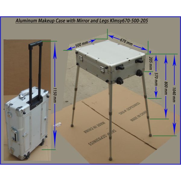 Portable Vanity/dressing Desk Case with Lighted Mirror KLCBY560-215-660