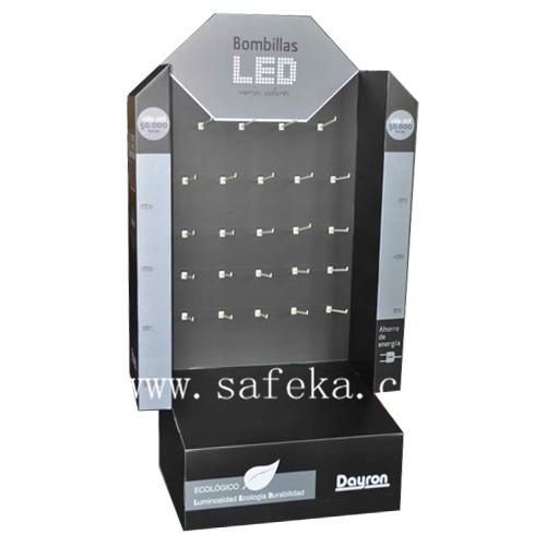 Quality Pop display stand design cardboard display for LED lights for sale