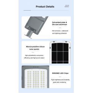 Road Lighting Intergrated All in Two LED Solar Powered Street Light Outdoor Ip65
