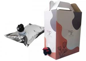 China Liquid Water Aseptic Fruit Juice Plastic Tap Bag In Box Red Wine 5L With Valve / Spigot on sale