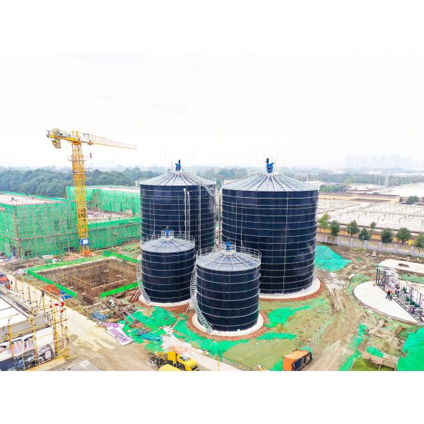 Dark Green Corrosion Resistance GFS Bolted Tank For Fire Suppression Water Storage