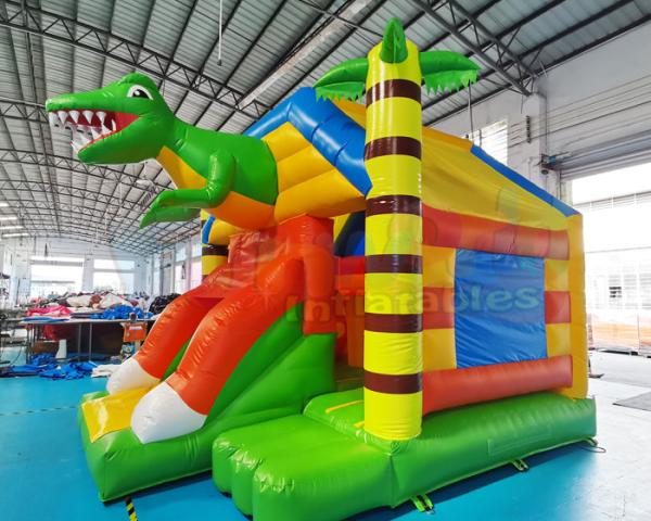 Quality Mini Dinosaur Bouncer Inflatable Bounce House With Slide for sale