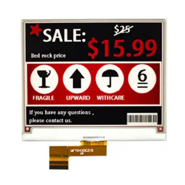 4.2 Inch Color E-Ink EPaper Display 400*300 dots For Signage Low Power