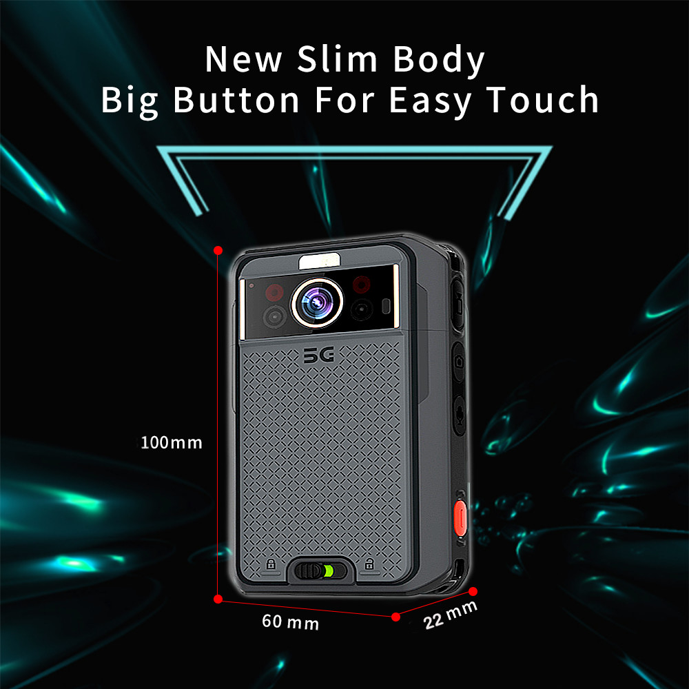 5G 13MP IP68 Waterproof Police Body Camera with 110 Degree Angle Lens and WiFi Hotspot