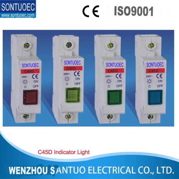 Quality MCB Type C45D Modular Electrical Isolator Switch With Blue Red Green Yellow Color Lamp for sale