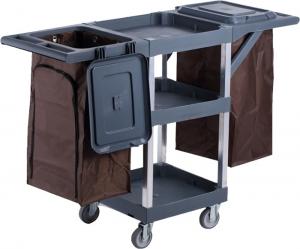 Noiseless Street Rubber Wheel Janitorial Cleaning Cart