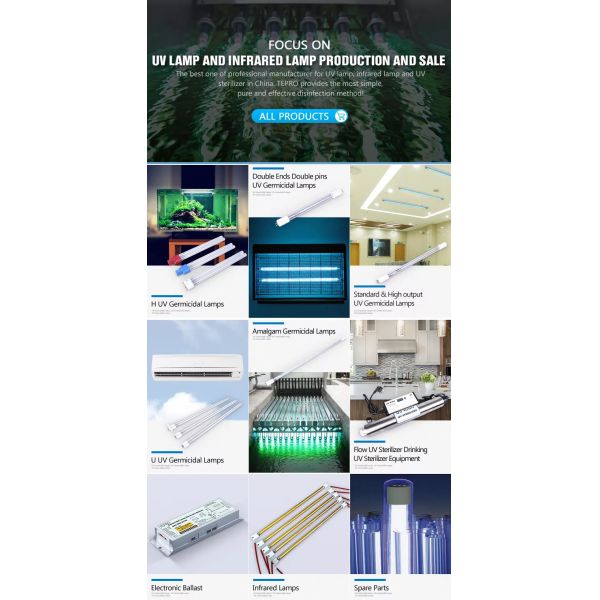 home Hospital use 200W UV Germicidal Lamp G10Q Base Ultraviolet lamp