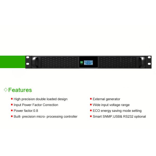 50HZ 60HZ 1.6kW 2KVA Rack Mount UPS For Computerized Instruments
