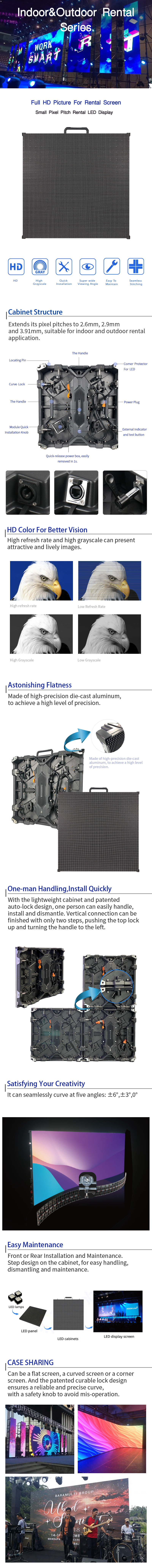 Outdoor P3.91mm Rental LED Display Screen High Refresh 3840Hz