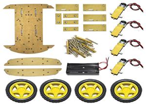 Wholesale 2 Layer 4WD Arduino Car Robot , Smart Car Chassis Four Wheel Drive from china suppliers