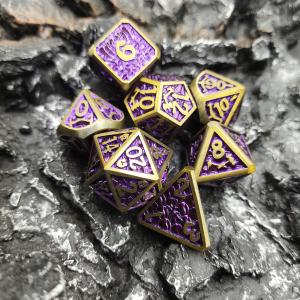 China Multipurpose Tiny Metal Dice Color Mini Black chip Dice Sets Polyhedral on sale