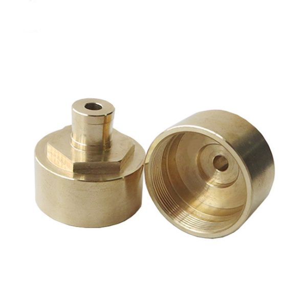 CNC Turned Brass Hydraulic Components With Surface Knurling
