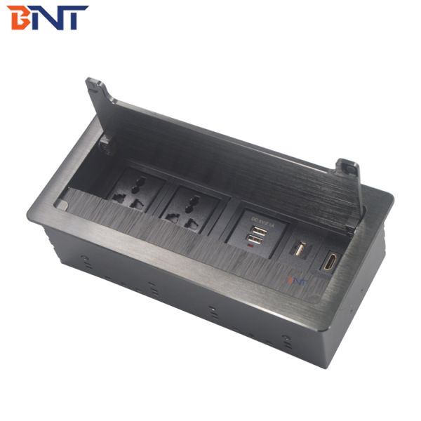 Customized USB charging cable grommet computer tabletop socket box with with bottom weld connector