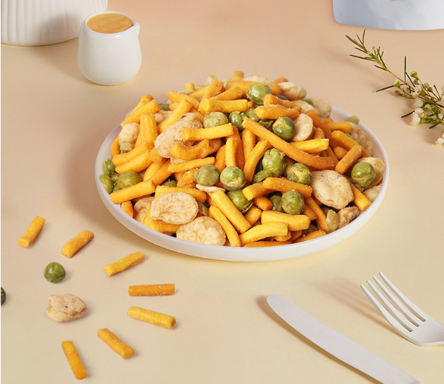 Semi Soft Green Pea Snack Palm Oil Refreshing Fruit And Nut Mix