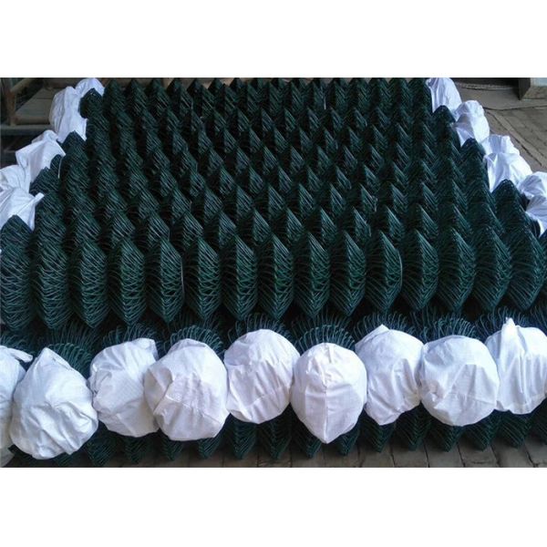 Highway 1.5mm Pvc Coated Chain Link Fence Dark Green Weave