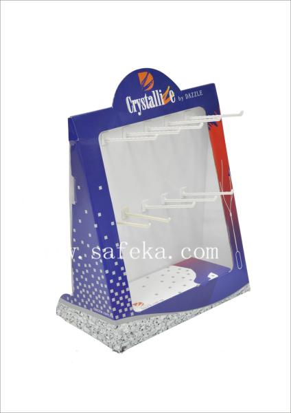 Quality Custom Corrugated floor display ,new design Peg/hook displays for sale