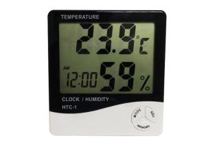 China Office / Baby Room Digital Hygro Thermometer Calendar Display With Clock on sale