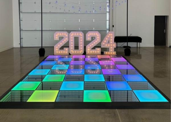 Quality P3.91 Indoor Full Color LED Lighting Dance Floor 250*250mm LED Module 65410 Points/Square Meter for sale