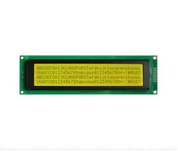 Quality STN Yellow Green Small LCD Module 40×4 Character 190.0x54.0x15.0 Outline Type for sale