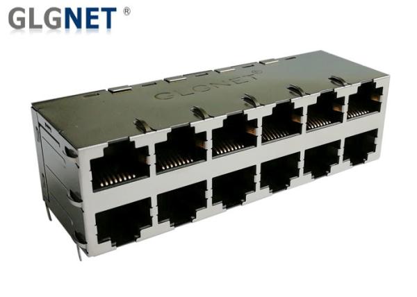 Quality Stacked RJ45 Multiple Port Connectors for sale