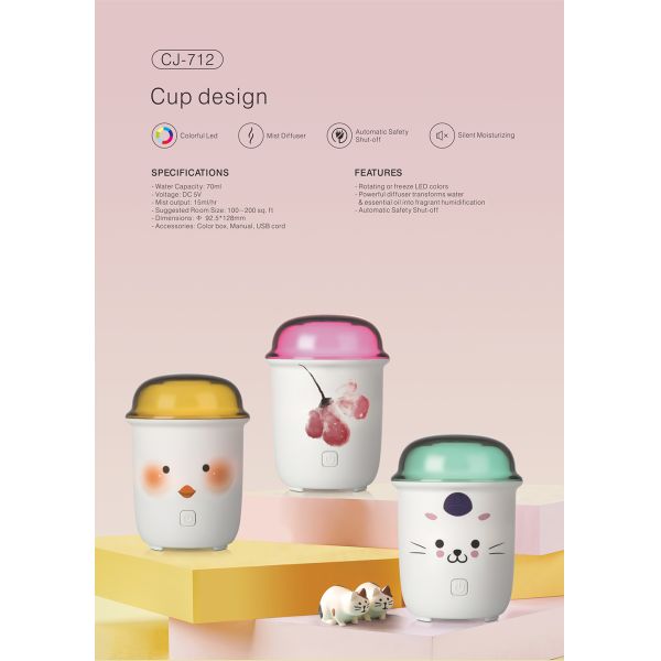 USB Humidifier Genie 70ml Car Aromatherapy Diffuser