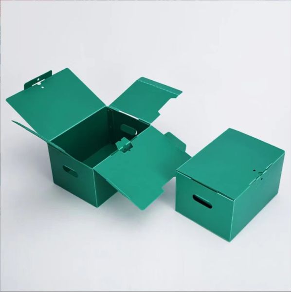 Customized Reusable Plastic Corrugated Storage Box Orange Hollow Sheet Archival Carton