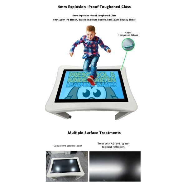 43 Inch 4K Resolution Interactive Touch Table with Quad-core Proces