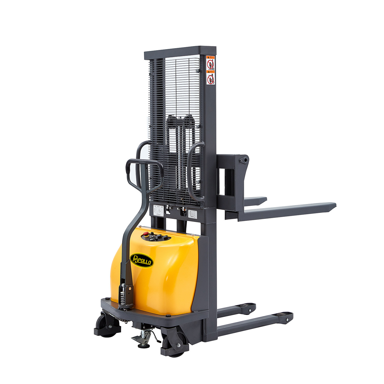 Wholesale 5000mm adjustable Double Pallets Electric Stacker Handler 1.5ton Stacker from china suppliers