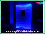 Event Booth Displays Durable Oxford Cloth Inflatable Photo Booth , Led Lights