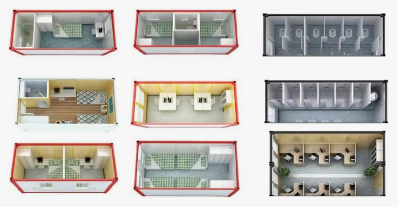 Multifunction Prefab Foldable Container House For Middle East Market 20ft / 40ft