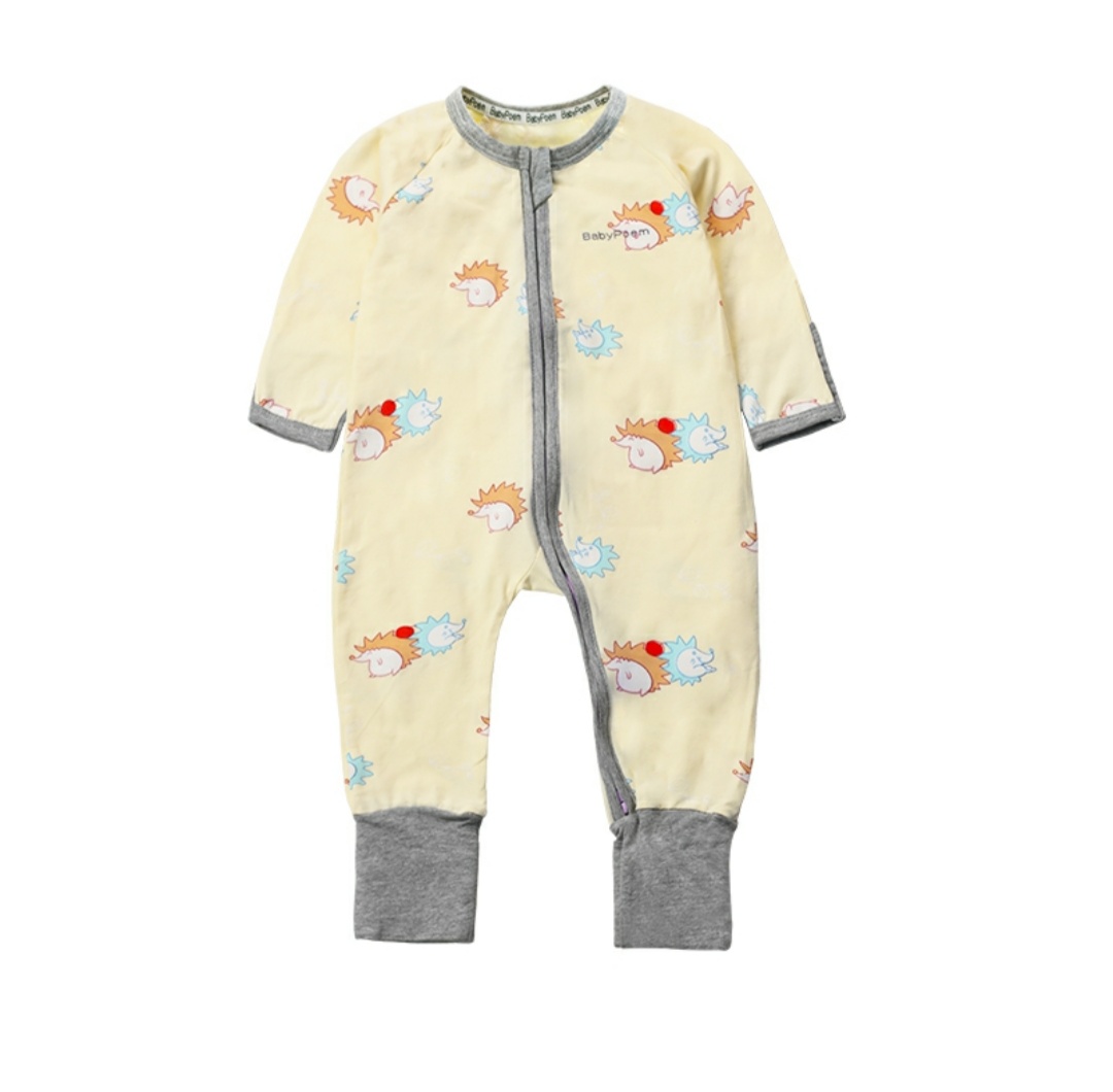 Design Baby Romper Onesie with Zipper Closure 95% Cotton and 5% Elastane Full Print