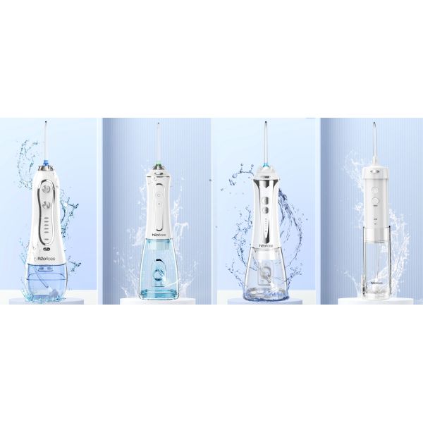 Wireless Dental Oral Irrigator with 5 Jet Tips 5 Cleaning Modes and 30-Day Battery Life