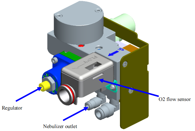Mindray SV300 Ventilator Air O2 Flow Sensor PN 840521 Medical Equipment