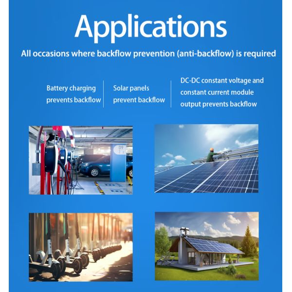 9V - 80V 50A Battery Charging Diode Solar Anti Reverse For RV Electric Vehicle