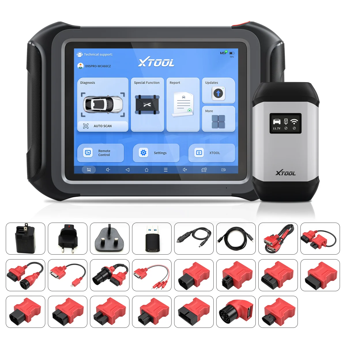 XTOOL D9SPro ECU Coding Program Automotive Diagnostic Tool Key Programming 42+ Resets All Key lost Upgraded of XTOOL D9P