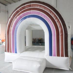Wholesale Wedding Party Rainbow Pastel Bounce House Inflatable Bouncer PVC Bouncy Castle from china suppliers