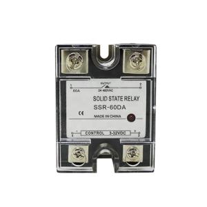 Wholesale Control Voltage 3V to 32V DC Output 24V to 480V AC Single Phase SSR Relay Solid State Relay 60 amp from china suppliers