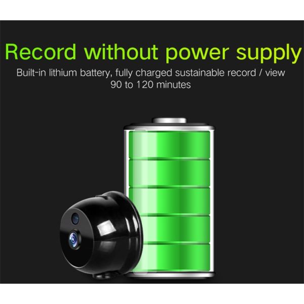 IR Night Vision Wifi Security Camera Smart Home Battery Mini Portable 1MP Image Sensor
