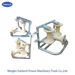 Wholesale 10 KN Corner Cable Roller Three Sheave Corner Ground Roller Stringing Tools from china suppliers