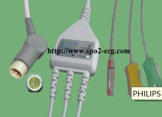 TPU Philips ECG Cables / Lead Shielded Cable 3.6 Metre For All AA- Plug System