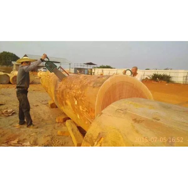 Pneumatic Log cutting off saw mill woodworking log cutter machine for round logs usage China supply