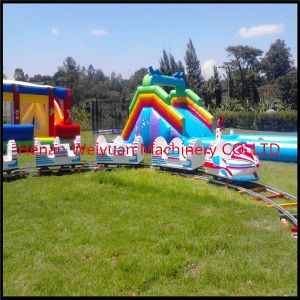 OUTDOOR kiddie electric trains, rocket electric train playground