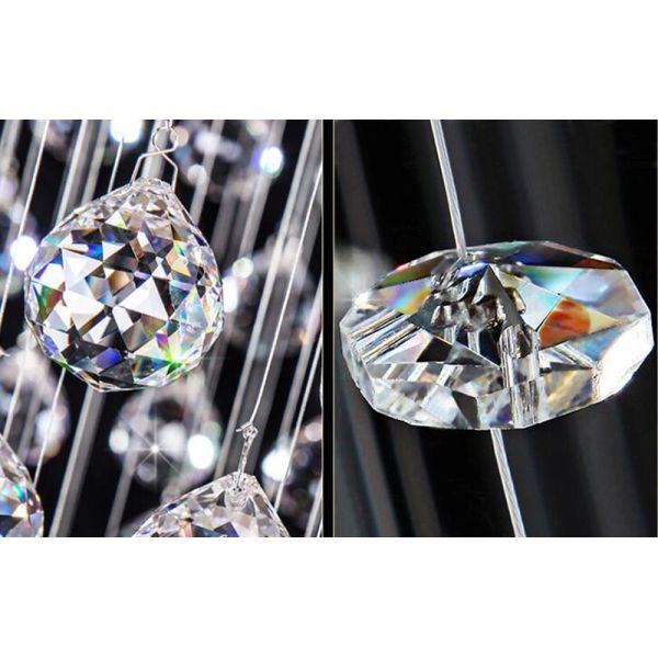 Modern Led K9 crystal chandelier lamp round lamp crystal glass chandelier light(WH-NC-31)