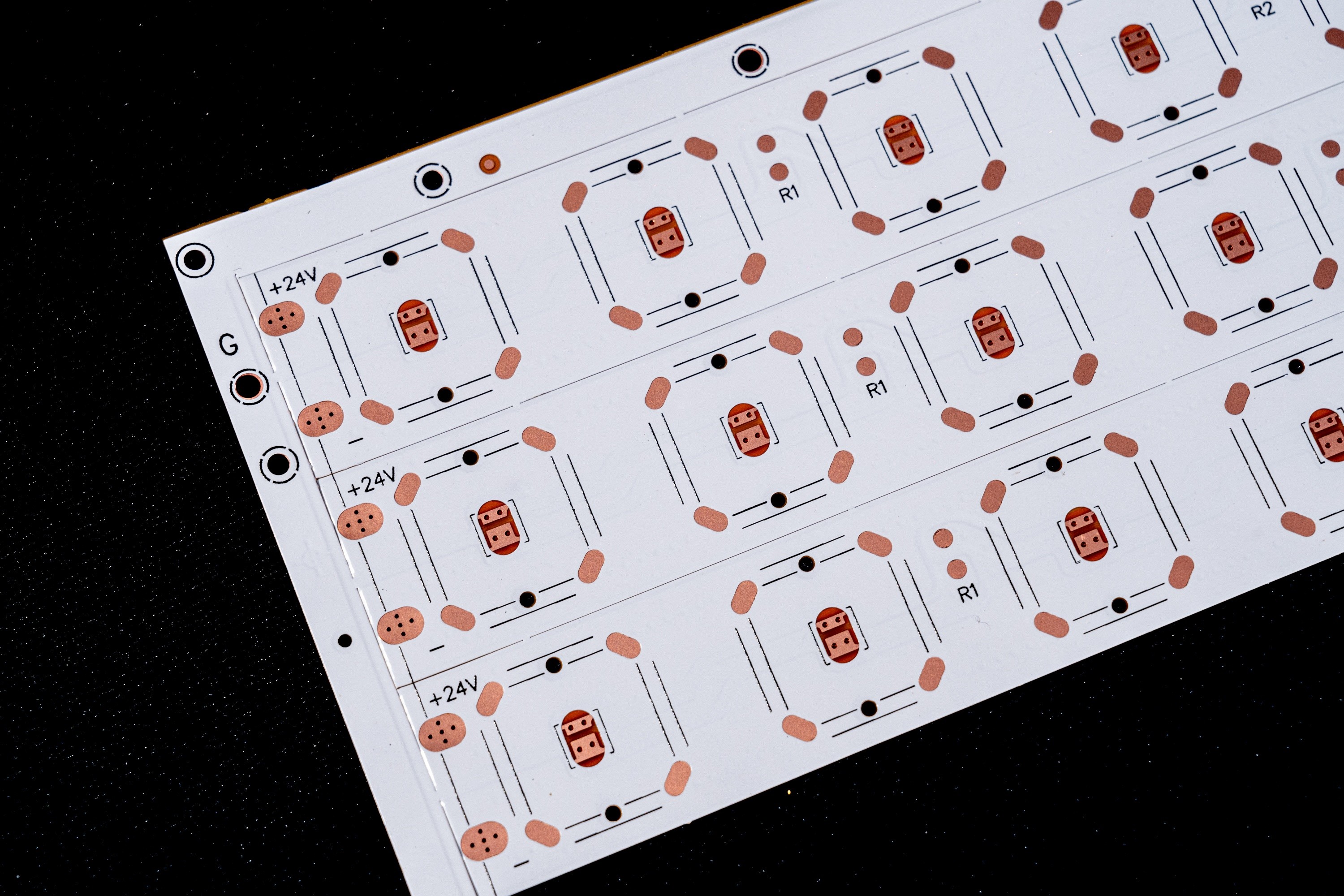 LED Lens FPCB with hotle circuit board LED 2835 lens board Double layer board, double-sided film coating, whiteboard, black text, OSP antioxidant