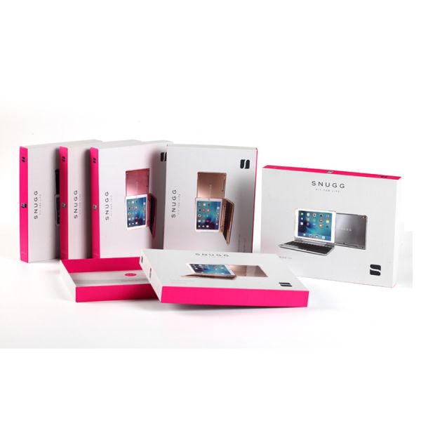Rectangle Cardboard Jewelry Set Boxes White Pink Color For Product Box