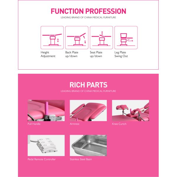Multi-functional Gynecological Obstetric Examination Table