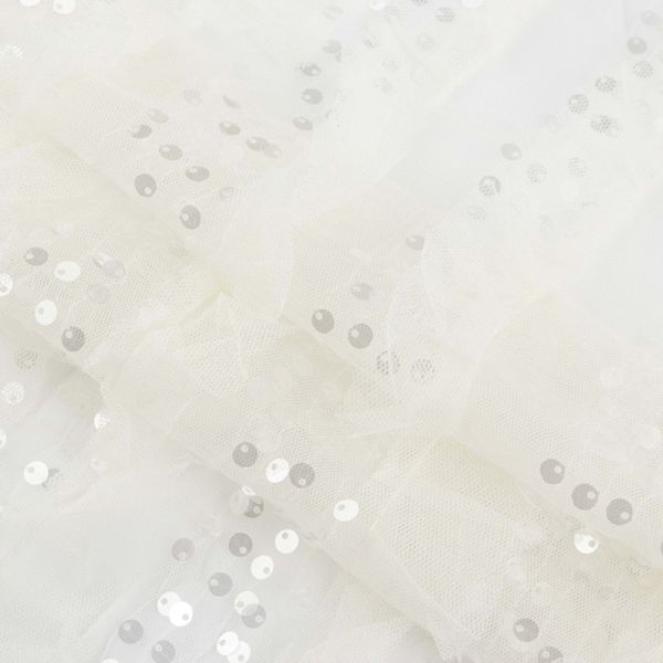 Customized Embroidered Mesh Gold Paillette Sequin Fabric Mesh Fabric With Sequins for Sale