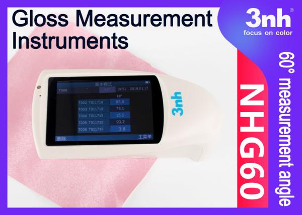Quality Digital Touch Screen Gloss Measurement Instruments NHG60 60 Degree For Ink Resin Skin Texture for sale