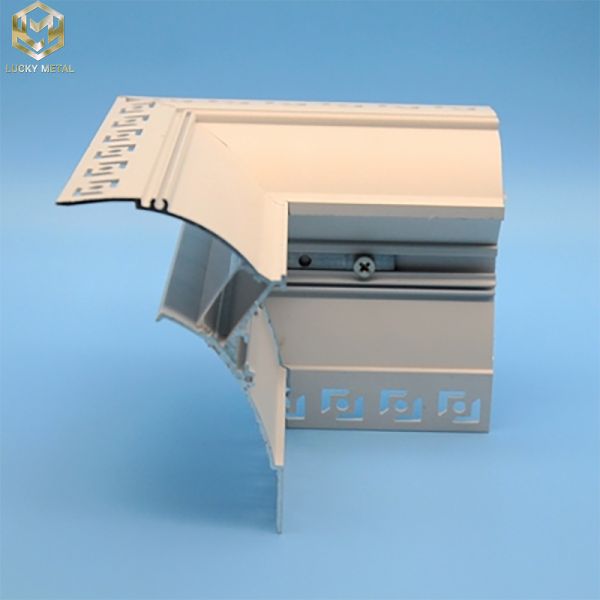 90 Degree Corner Aluminium Led Strip Profile Ceiling Recessed