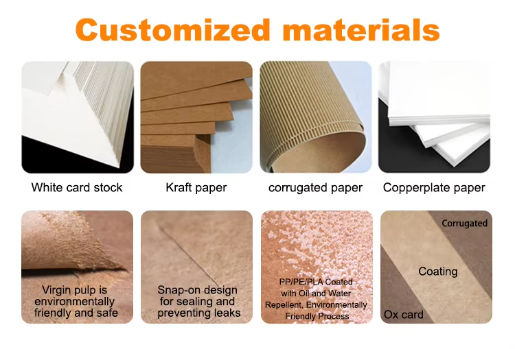 Recycled Materials Customized White Cardboard Logo Burger Box with VANISHING Printing Handling and Customizable Design